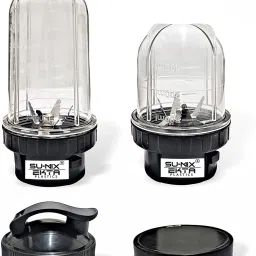 Bullet Jar Set for Mixer Grinder 2 Jar (530 ML, 350 ML) with gym sipper cap Mixer Juicer Jar-picture-0