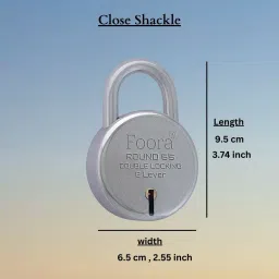 foora Round 65mm with 5 keys lock for home, 8lever, padlock for door,gate Padlock image 4