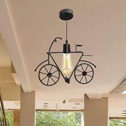 Vintage Bike Pendant Light: Unique Antique Ceiling Lamp (Bulb Not Included) Pendants Ceiling Lamp-image-77
