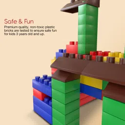 baybee 3 in 1 Town of House Building Blocks Toys for Kids Stacking Sorting Puzzle Games image 5
