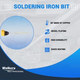 walkers Beginners 10in1 Mobile Soldering Iron Equipment Tool Machine Combo Kit Set with Flux Paste and Wire 25 W Simple image 5