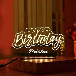 Happy Birthday Name 3D Personalized LED lamp Gift Brother sister mom dad Her Him Table Lamp-5