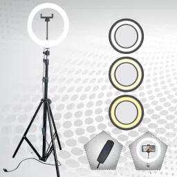 airtech Big Tripod Foldable stand with Light for Making Reels video & photo shoot Ring Flash-24