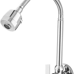 (Brass) Max Kitchen Spout Flexible Sink Cock with Spout Rain Spray and Flange Spout Faucet (Wall Mount Installation Type) PASSION SINK COCK FLEXIBLE BIB TAP FAUCET Pillar Tap Faucet-image-81