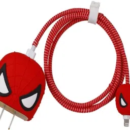 ZimniasO Charger Cover for iPhone 18W-20W Adapter, Cute 3D Cartoon Spiderman, USB Spiral Cable Protector-image-81
