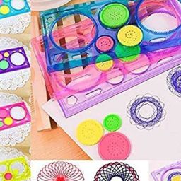 daizens Design Ruler Spirograph Geometric Ruler |Learning Set|Gift Set|Art & Craft Set For Students Geomatry Stencil image 2