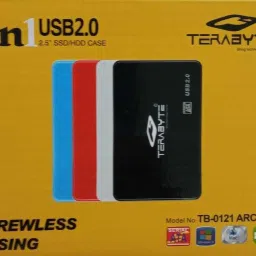 TERABYTE Screwless Laptop Casing 2.5" USB 2.0 HDD/SSD Enclosure Case 3 inch USB 2.0 (For BOTH 2.5 SSD/HDD, Multicolor) 2.5 inch SATA CASING-32