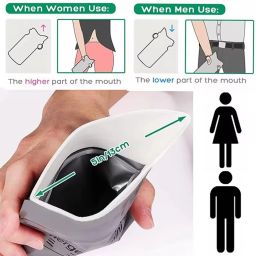 Disposable Urinal Bag, 2 Pack Portable Camping Pee Bags, Travel Pee Bags D113 Urine Bag-image-97