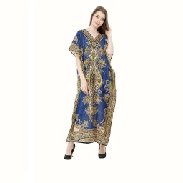 Animal Print Cotton Viscose Blend Women Kaftan-image-12
