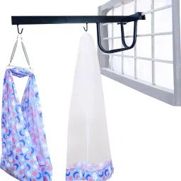 Baby Swing Cradle with Mosquito Net Spring and Metal Window Cradle Hanger-3