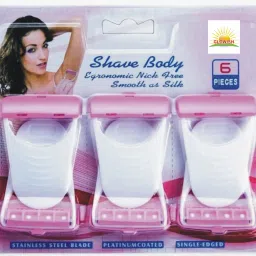 GLOWISH 6 PIECES SHAVE BODY ERGONOMIC NICK FREEShaver For Women-17
