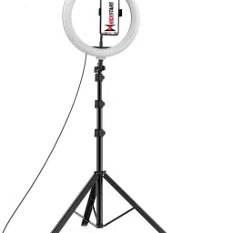 JAMMY ZONES Big Selfie Ring Light 10" with 7ft Tripod Stand for video,Reels Studio J126 Ring Flash-9