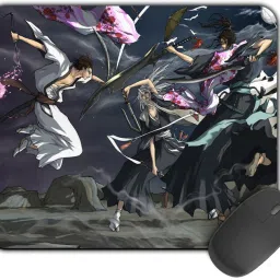 Kirmada Printed Designer Mouse Pad Bleach Art Non-Slip Bleach Mouse Pad. Non Slip Base Mousepad-image-98