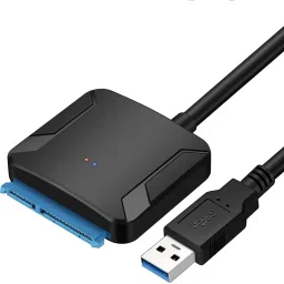 RuhZa NA 128 GB Laptop Black SATA Internal Hard Disk Drive (HDD) ((With External 12V/2A Power Supply) USB Cable)-1