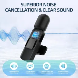 PICSTAR 3-in-1 Wireless Microphone|10H Battery | Noise-Cancelling Mic for Camera Microphone image 3