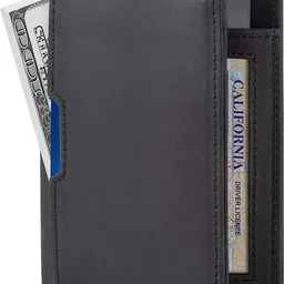 contacts Men Trendy Black Genuine Leather RFID Card Holder-picture-16