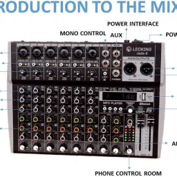 kh 8 Channel Professional Mixer Console 6 XLR + 2 Mono,2 XLR Output,2 Aux Input Powered Sound Mixer image 3