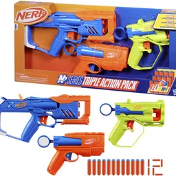 nerf N Series Triple Action 3-Blaster Pack, 12 N1 Darts, Outdoor games, Ages 8+ Guns & Darts-picture-20