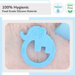 r for rabbit Tiny Bites Zoobie Baby Silicone Teether with Soft Edges and Choke-Free Design Teether image 2