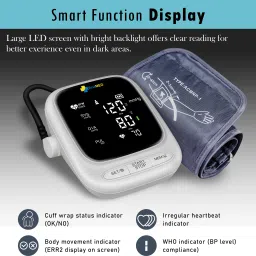 Firstmed Fully Automatic BP Monitor Large Cuff Size Memory Feature with Pulse Rate Detection 1 Yr Warranty Large Display Size FM02 Bp Monitor image 2