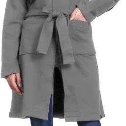 POLY FLEECE Solid Coat For Women-image-39