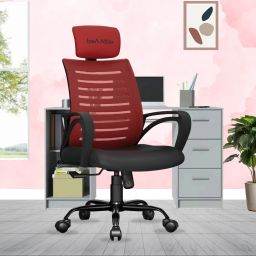 Verona High Back Ergonomic Revolving Nylon Office Arm Chair-13