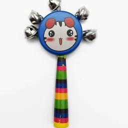 Wooden Non Toxic Colorful Rattle 1Pc Toys for New Born Baby, Musical BR2 Rattle-image-96