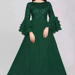 Women Maxi Green Full Length Dress-image-76