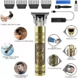 UZAN Hair Trimmer For Men | Golden Trimmer Fully Waterproof Trimmer Fully Waterproof Grooming Kit 90 minRuntime 4 Length Settings-image-84