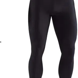 Solid Men Black Tights-image-6