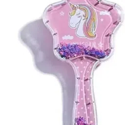 Unicorn Star Shaped Glittery Hair Brush Comb-image-93