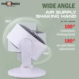 pick ur needs Rechargeable Table Fan With 4000mAh Long Battery Type C Charging 10W 4 hrs Lantern Emergency Light image 4