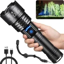 M983(ZOOMABLE METAL TORCH)5 Modes Flashlight, Super Bright LED Light 100W Torch Torch-image-26