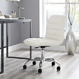 Height-Adjustable Stool Faux-Leather Chair for Salon/Spa/Bar/Medical/Kitchen/Office Executive Desk Computer Chair (White) Leatherette Office Executive Chair-image-33
