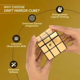 cubelelo Drift Mirror Cube (Golden) Speedcube Highspeed Magic Cube Puzzle image 4