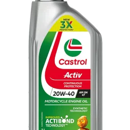 castrol Activ 20W-40 4T 3X Protection with Actibond Technology for Bikes|API SN & JASO MA2 Synthetic Blend Engine Oil image 2