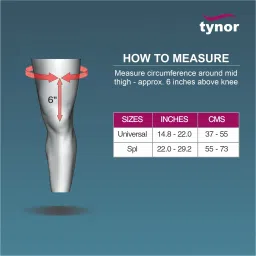 tynor Knee Wrap (Neoprene), Grey, Universal Size, 1 Unit Knee Support image 4