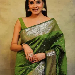 zilvira Woven Kanjivaram Jacquard, Art Silk Saree-picture-20
