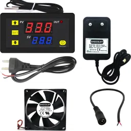 shockley XH-W3230 -50 110c 220V AC Thermostat + 1 FAN + Jack + cord + 12V 1Amp Adaptor Multipurpose Controller-22