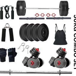 50 kg 50KG PVC Weight Combo – Gym Rod, Dumbbell Pair & Locks Home Gym Combo-image-85