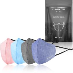 Unisex Multicolour Pack Of 4 Anti Pollution Anti Heat Anti Dust Mask Multilayer Reusable Outdoor Face Mask KCLINENBLUPO4 Reusable, Washable Cloth Mask With Melt Blown Fabric Layer-image-12