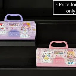 radhey preet Most Popular & Trending Girl Print Password Protected Pencil Case With Suitcase Style Made From Heavy Quality For Boy & Girl RP1219(45) Art Plastic Pencil Box-picture-35
