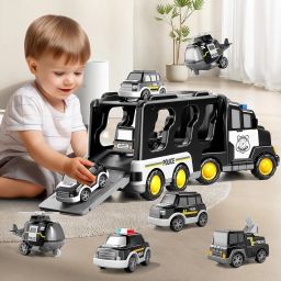 5 in 1 Police Truck Toys Set Vehicles Play Set Toy For Kids-image-110