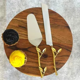 Folding Cake Stand with Knife and Server Combo Wooden Cake Server-image-45