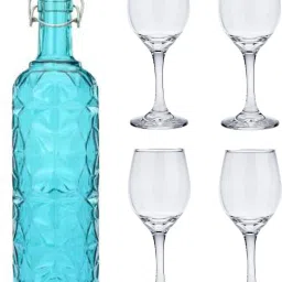 Combo Of Bottle And Glass Set -A119 Jug Bottle Glass Set-image-49