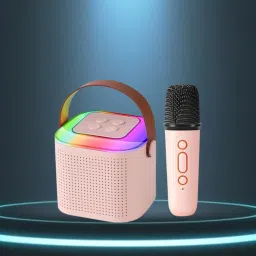 GUGGU Y1 (PORTABLE WIRELESS SPEAKER) With Karaoke Mic and High Quality SoundA400 10 W Bluetooth Laptop/Desktop Speaker-image-13