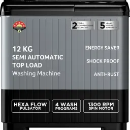12 kg Semi Automatic Top Load Grey-17