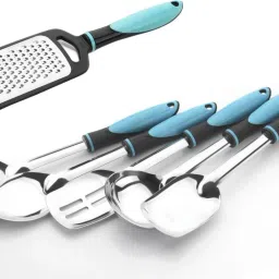 Stainless Steel Serving and Cooking Spoons set 6 pc Combo Kitchen Tool Set Kitchen Tool Set-image-11