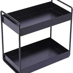 Containers Kitchen Rack 2-Tier Metal Standing Spice Rack & Multipurpose Organizer Iron-image-29