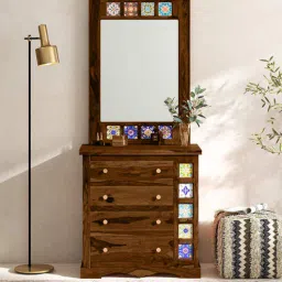 mudramark from pepperfry Siramika Sheesham Wood Dresser in Provincial Teak Finish-picture-1